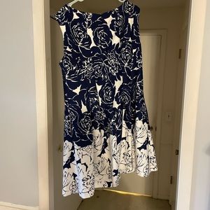 Beautiful blue and white dress